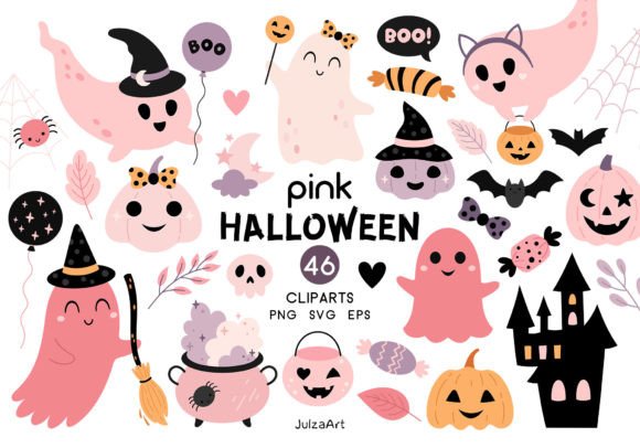 Download Pink Halloween Clipart, Halloween Svg - Premium Resources