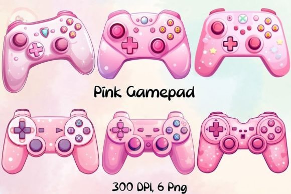 Download Cute Pink Gamepad Sublimation Clipart - Premium Resources